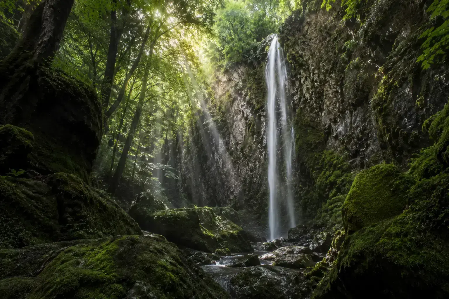 rutas con sombra y pozas en Ainsa: bosque de foradada
